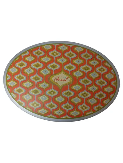 FOSSIL Schmuckschatulle Metall Mehrfarbig Vintage Bohemian Oval 17cm breit