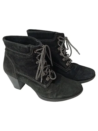 TAMARIS Stiefelette Damen Gr. 39 Schwarz Casual Schnürstiefelette 32721