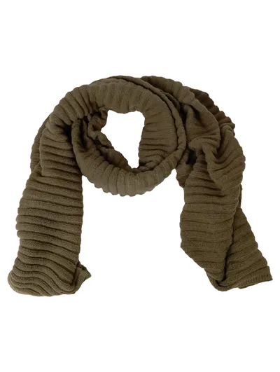 BARTS Damen Schal Grün Rippstrick Winter Accessoire 42x200cm