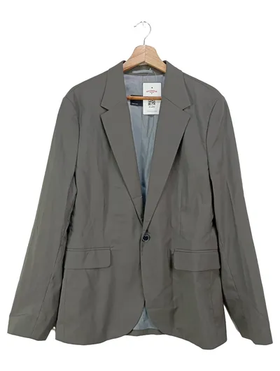 ASOS DESIGN Sakko Herren Gr. 50/L Grau Klassisch Business Blazer