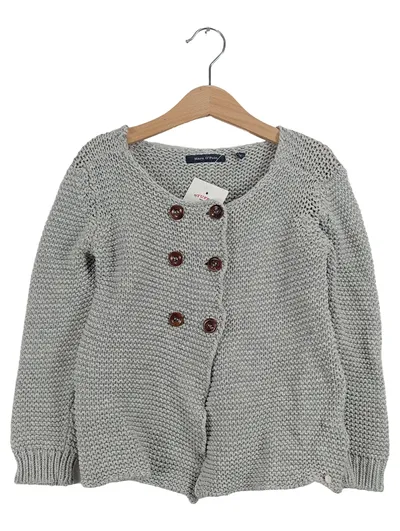 Marc O'Polo Strickjacke Kinder Gr. 110 Grau Kaschmir Mix Cardigan Langarm
