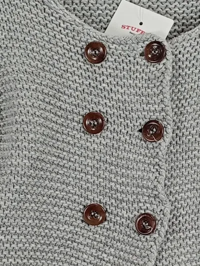 Marc O'Polo Strickjacke Kinder Gr. 110 Grau Kaschmir Mix Cardigan Langarm