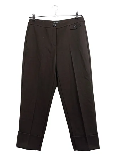 TAIFUN Damen Stoffhose Braun Gr. 40 Business Bügelfalte Umschlag