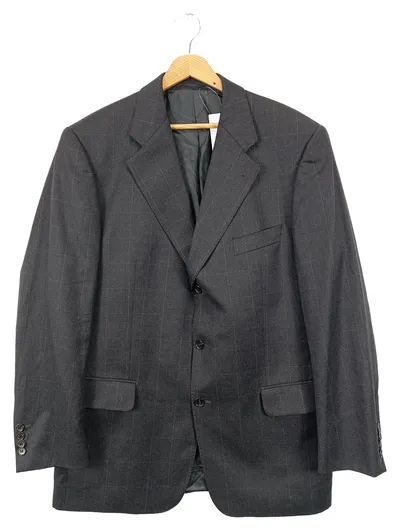 EDUARD DRESSLER Herren Sakko Business Anzugjacke Grau Gestreift Gr. 52/XL