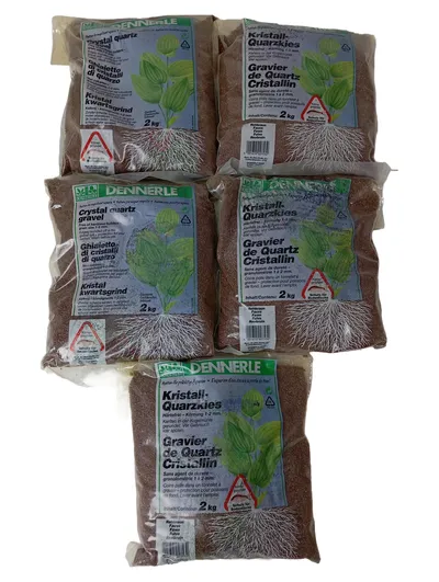 DENNERLE Kristall-Quarzkies 2753 Braun 2kg Aquarium Kies Aquaristik Zubehör