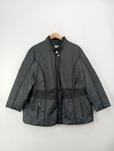 MONA Damen Steppjacke Schwarz Elegant Klassisch Gr. XXS/32