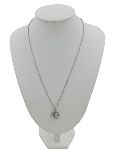 ICrush Damen Halskette mit Anhänger Sonne Silber Elegant 62cm