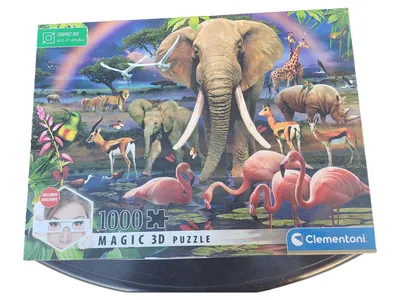 Clementoni 3D Puzzle 1000 Teile Afrika Tiere Löwe Elefant Giraffe Natur