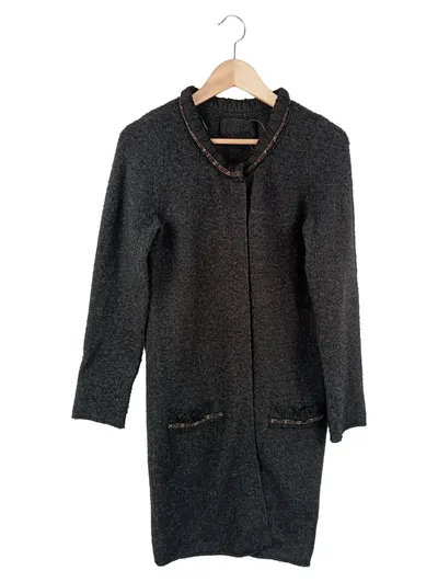 JUST B. Strickjacke Damen Grau Gr. 34/XS Klassisch Elegant