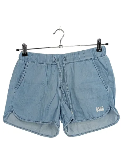 Q/S designed by Damen Shorts Baumwolle Blau Gr. 34 Logo Freizeit Casual