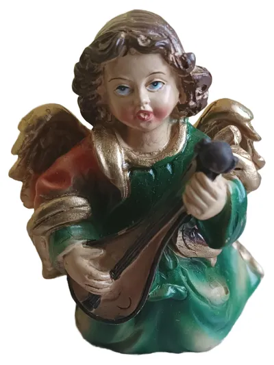 Amsel Klassik-Engel Porzellan Dekofigur Weihnachten Glitzer 7cm