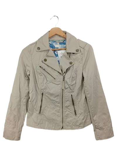 Boden Damen Jeansjacke Beige Gr. 34/XS Vintage Streetwear Klassisch