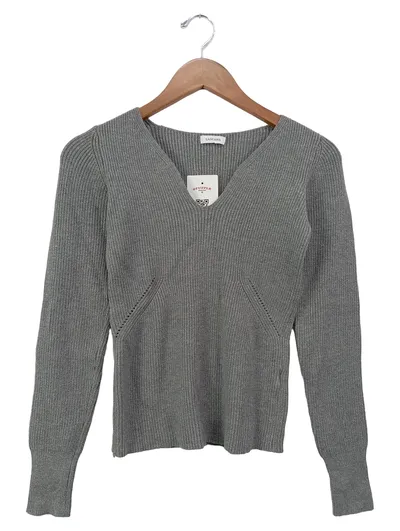 LASCANA Damen Pullover Grau Rippstrick Gr. 32/34 XXS/XS Casual Modern