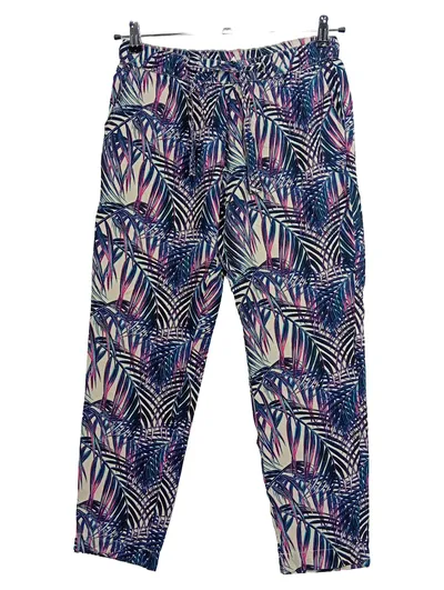 Q/S Jogginghose Damen Gr. 34/XS Viskose Blumen Muster Sommer Freizeit
