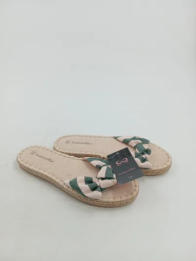 Hunkemöller Damen Slipper Hausschuhe Schleife Gr. 38 Mehrfarbig