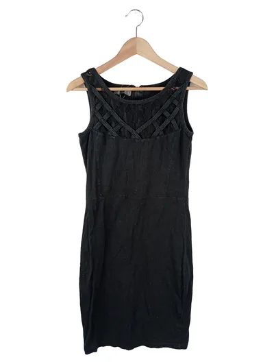 BLACK PREMIUM Damen Cocktailkleid Gr. 38/M Schwarz Elegant Vintage