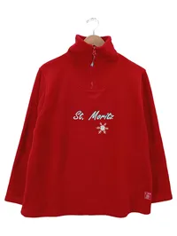 blue seven Sweatjacke Damen Rot Uni Schriftzug Reißverschluss Gr. XL 1