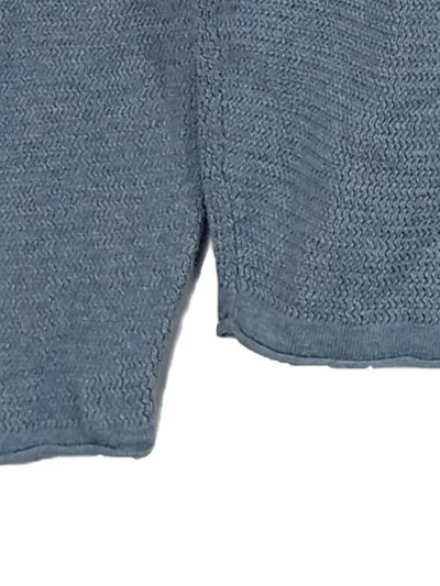 Tom Tailor Herren Pullover Strick Baumwolle Langarm Casual Blau Gr. 46 S