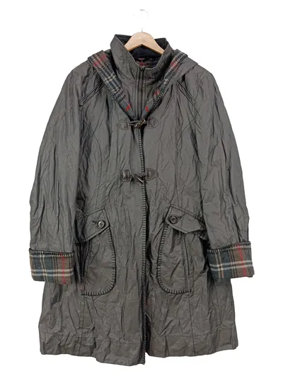 GIL BRET Dufflecoat Damen Gr. 36/S Grau Casual Kapuze
