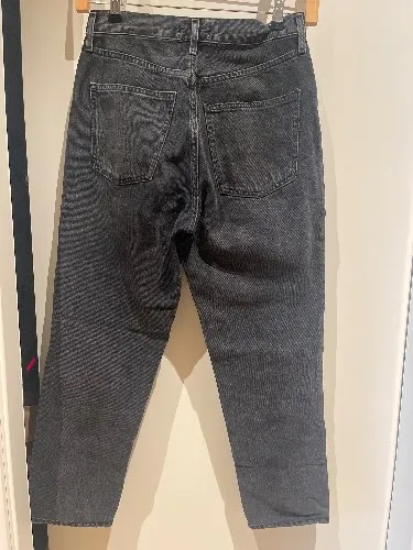 AGOLDE High Waist Jeans Damen W26 100% Baumwolle Grau Knopfverschluss
