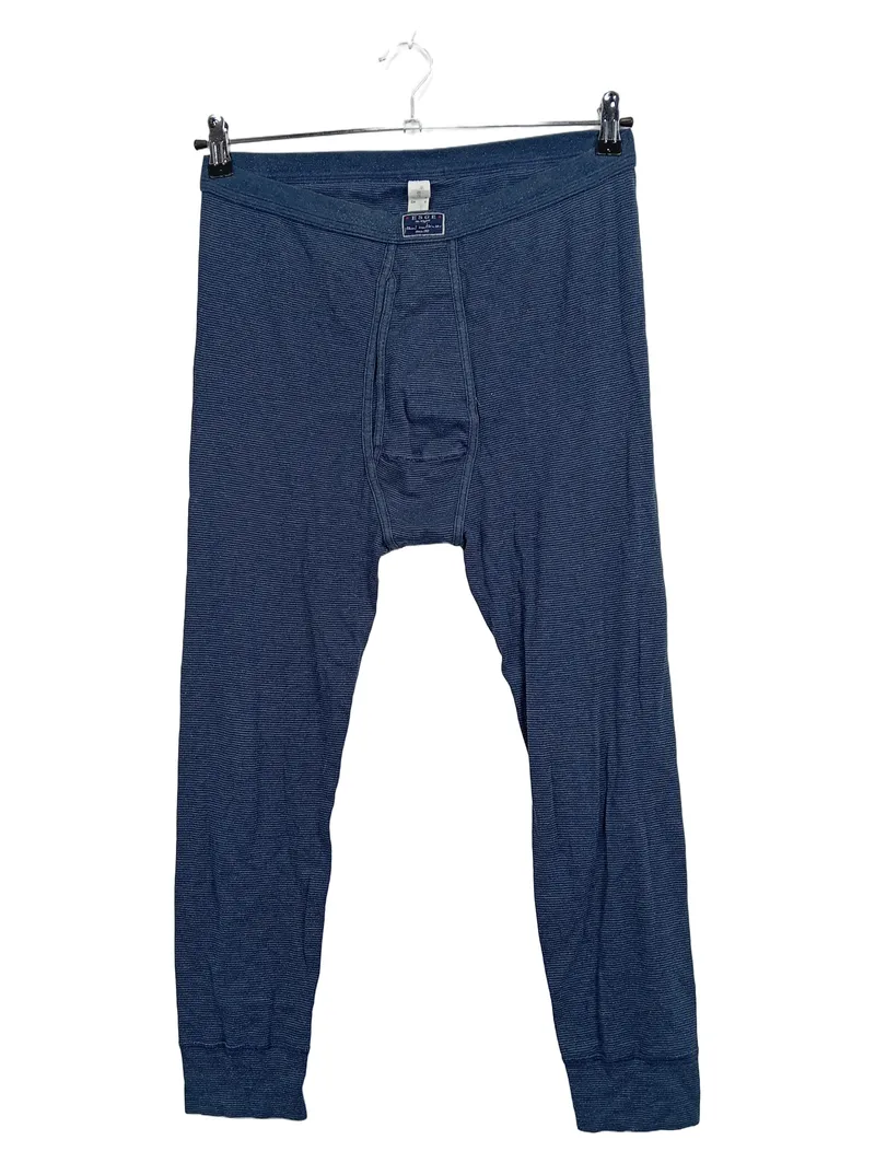 ESGE Herren Lange Unterhose Blau Gestreift Gr. XL Baumwolle 1