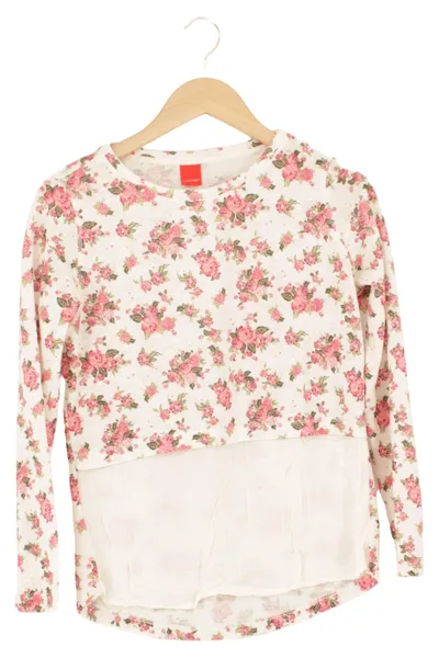 LIVRE Langarmshirt Damen 38/M Rosa Blumenmuster Feminin Polyester