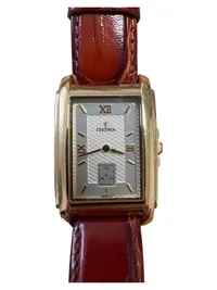 Festina F955 01 Damenuhr Leder Elegant Business Tierdruck Braun 23cm 2