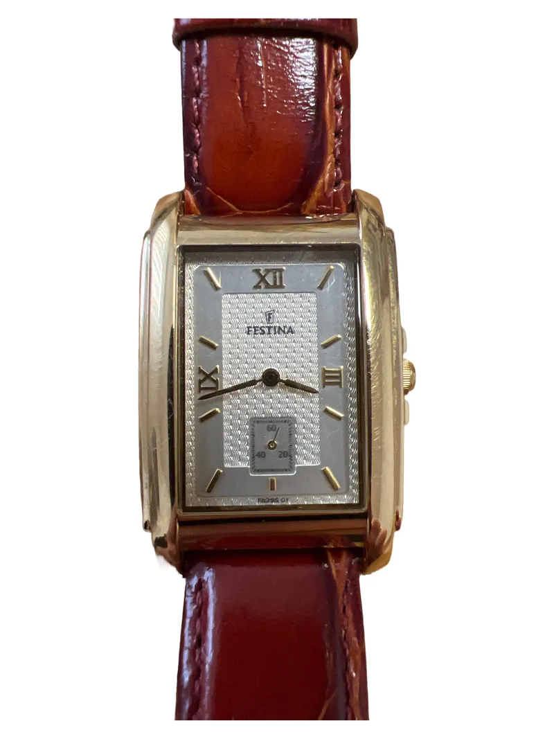 Festina F955 01 Damenuhr Leder Elegant Business Tierdruck Braun 23cm 2