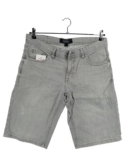 SMOG Herren Jeans Shorts Grau Gr. M W32 Bermuda Denim Kurze Hose
