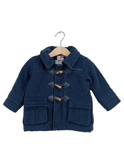NAME IT Kinder Dufflecoat Gr. 68 Blau Klassisch Wolle