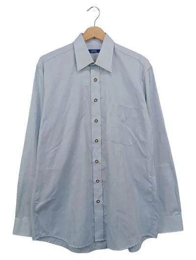 ARIDO Business Hemd Herren Gr. 39 Blau Klassisch Langarm Baumwolle