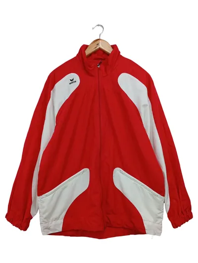 ERIMA Herren Trainingsjacke Gr. 52/XL Rot Sportlich Polyester Reißverschluss
