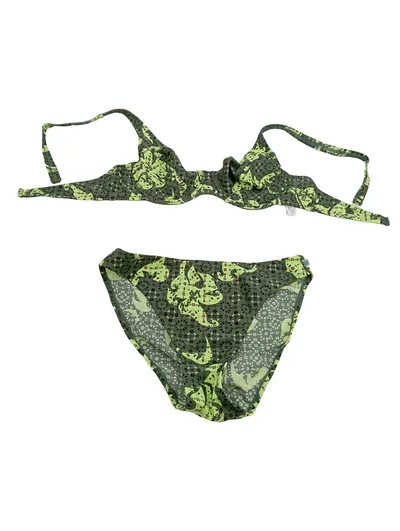 Firefly Damen Bikini Gr. 40 Grün Gecko Muster Zweiteilig Bademode