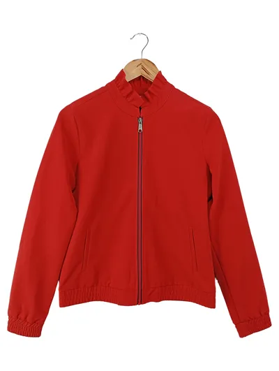 DANTE6 Damen Leichte Jacke Gr. 34/XS Rot Elegant Modisch Reißverschluss