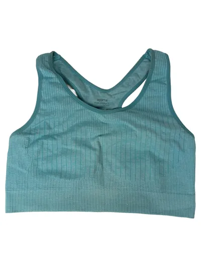 AK SPORT Damen Sport BH Gr. 40/42 Blau Rippstrick Performance