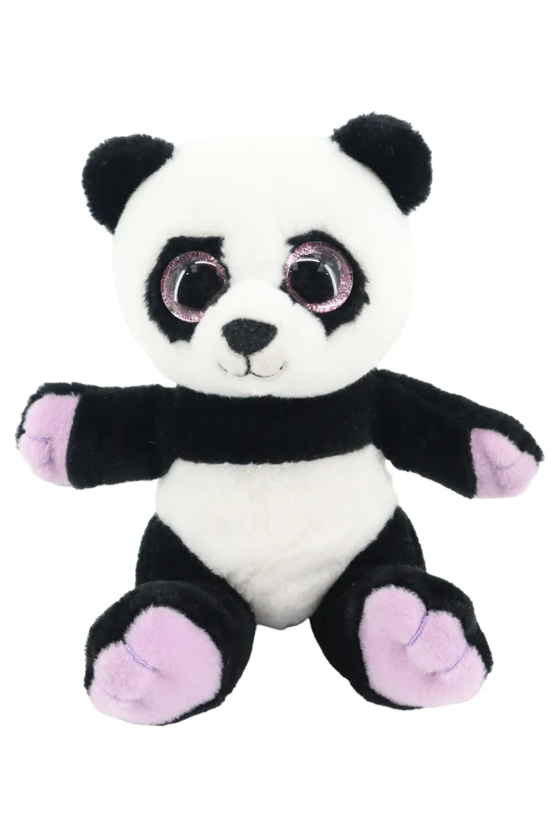 BAUER Baby Kuscheltier Panda Bär Plüschtier Mehrfarbig 22cm Glitzeraugen 1
