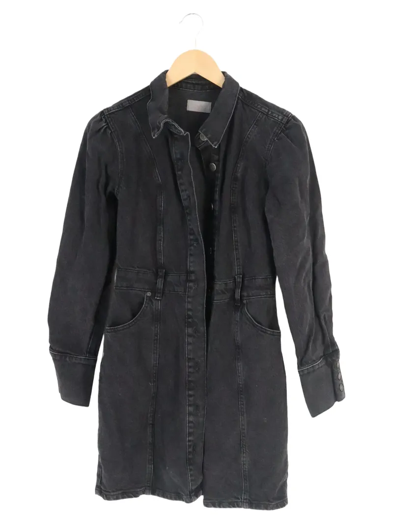 BOYISH Jeanskleid Damen Gr. 34/XS Schwarz Casual Denim Kleid 1
