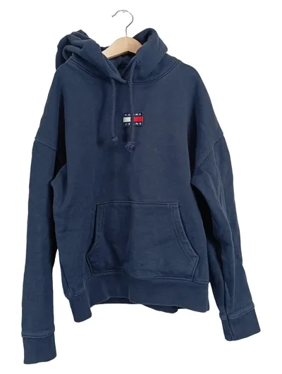 Tommy Jeans Hoodie Damen Gr. 36/S Blau Kapuzenpullover Baumwolle