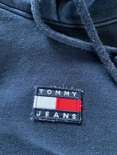 Tommy Jeans Hoodie Damen Gr. 36/S Blau Kapuzenpullover Baumwolle