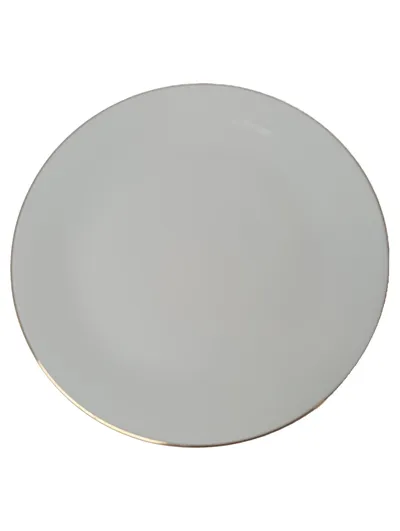 SCHERZER Essteller Weiß Porzellan Teller 24cm Elegant Klassisch