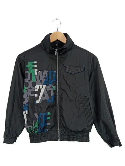 Here & There Kinder Trainingsjacke Jungen Gr. 134 Schwarz Sportlich