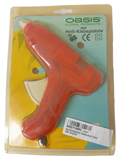 Oasis Heißklebepistole 40W Rot für Basteln Blumensteckarbeiten Anti-Tropf-Spitze