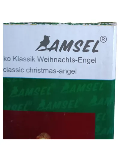 Amsel Klassik Weihnachts-Engel Porzellan Deko Figur Gold 10cm