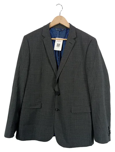 Finshley & Harding Herren Blazer Sakko Gr. 52 Grau Kariert Business