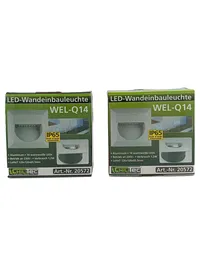 Chilitec LED Wandeinbauleuchte WEL-Q14 Grau Aluminium IP65 Aussenleuchte Modern 1