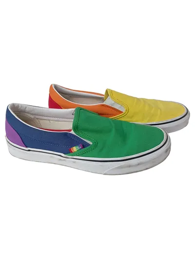 VANS Sneaker low Damen 40.5 Mehrfarbig Casual Urban Slip-On Regenbogen