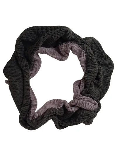 CODELLO Damen Schal Schwarz Polyacryl Strickmuster Casual 40x80 cm
