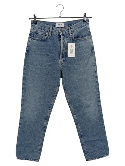 AGOLDE Jeans Regular Fit Damen Hose Blau Baumwolle W26 L26