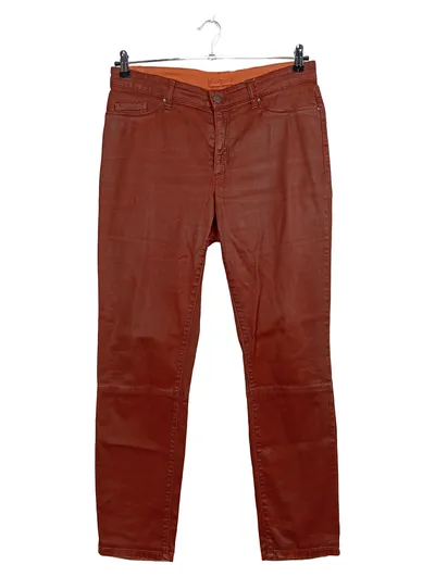 CAMBIO Damen Stoffhose Rot Gr. 42 Slim Fit Baumwolle Casual