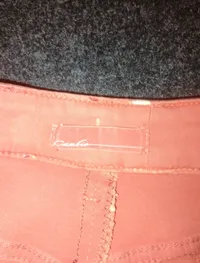 CAMBIO Damen Stoffhose Rot Gr. 42 Slim Fit Baumwolle Casual 2